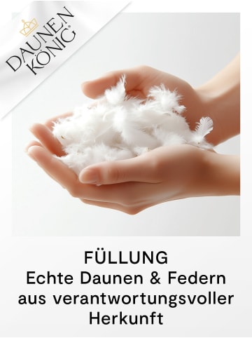 Daunenkönig ROYAL Kopfkissen ''WEICH'' in Weiß
