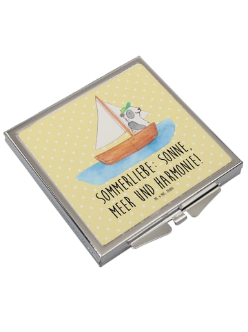 Mr. & Mrs. Panda Beautyspiegel Sommerliebe mit Spruch in Gelb Pastell