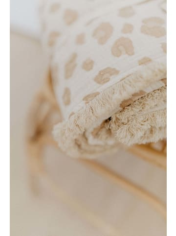 leevje Große Tagesdecke leoprint & cappuccino' zum Wenden in beige