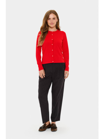 SAINT TROPEZ Strickjacke JemmaSZ Gerade Passform in Chinese Red