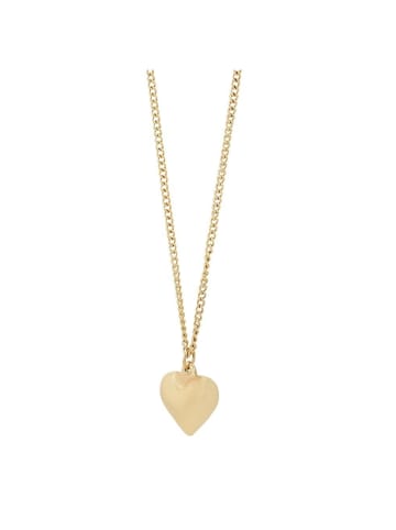Adeliás Damen Halskette mit Anhänger – Herz aus Edelstahl in gold
