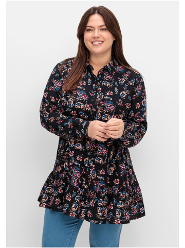 sheego by Joe Browns Longbluse in schwarz gemustert
