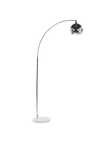 Beliani Stehleuchten PAROO in Silber - (W) 35 x (H) 210 x (L) 96 cm