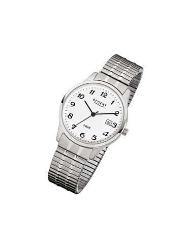 Regent Analog-Armbanduhr Regent Zugarmband silber mittel (ca. 36mm)