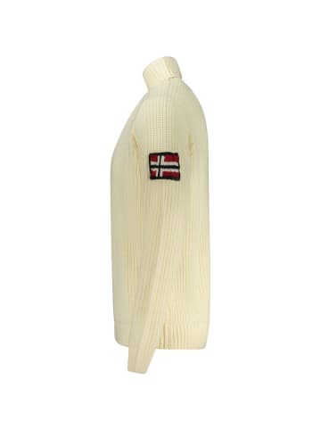 NORWAY 1963 Weiß Wolle Herren Pullover