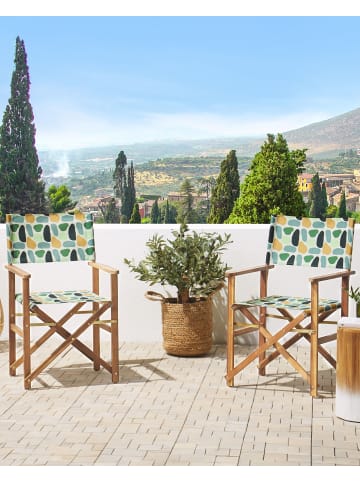 Beliani 2er-Set Esszimmerstuhl CINE in Grün/Bunt/Weiß