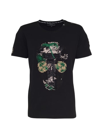 Roberto Geissini Skull Hawaii T-Shirt Schwarz Unisex