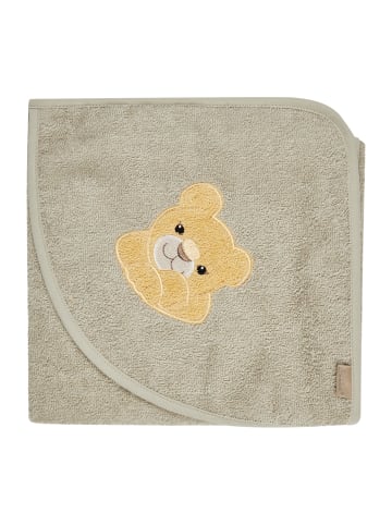 Sterntaler Kapuzenbadetuch 80x80 cm LÖWE Leo in steingrau