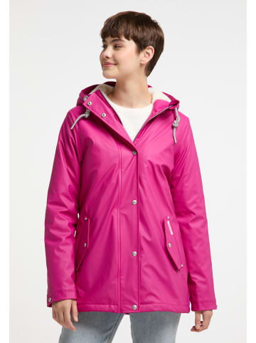 myMo Regenjacke Mit Webpelzfutter in Fuchsiapink