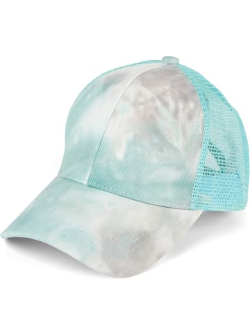 styleBREAKER Baseball Cap in Grau-Türkis