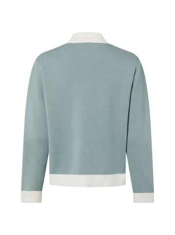 März Strickjacke in petrol weiß - 0001