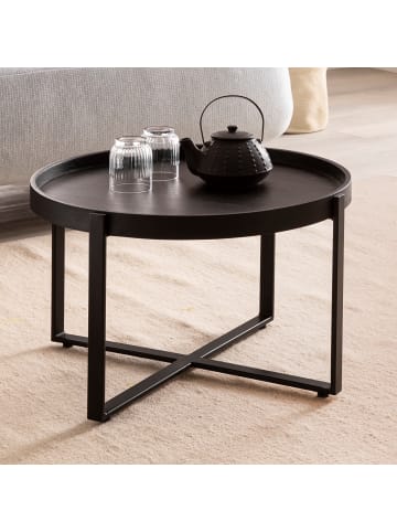 KADIMA DESIGN Couchtisch 60x60x35 cm Mango Massivholz / Metall Sofatisch