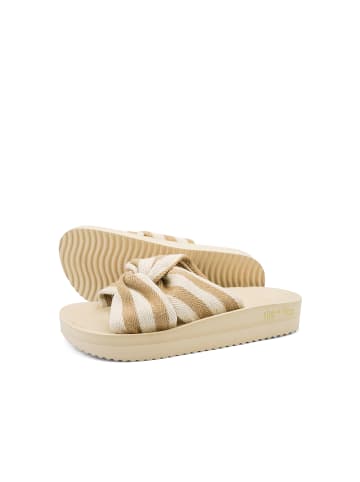 Flip Flop Slides "wedgy*twist" in Hellbeige / Beige