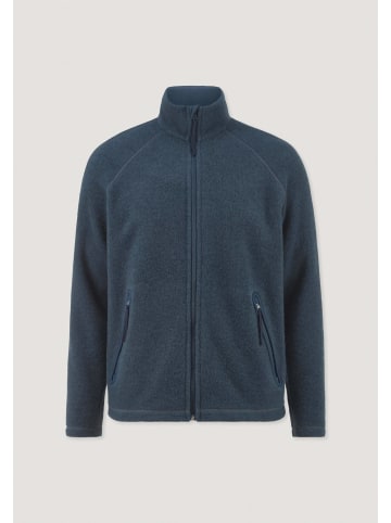 Hessnatur Wollfleece-Jacke in dunkles petrol