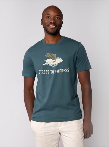 wat? Apparel T-Shirt Stress to impress in Petrol