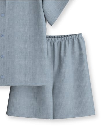 Calida Kurz-Pyjama mit Knöpfen in dark denim