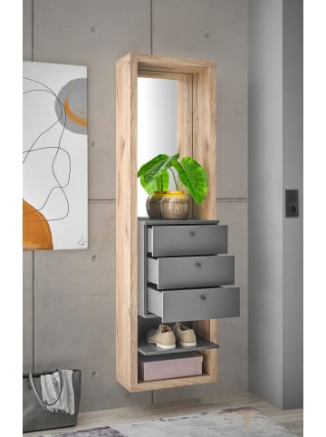 home24 Hänge-Kommode Cammu in Eiche / Anthrazit