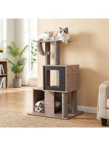 COSTWAY Kratzbaum Holz 93 cm in Hellbraun