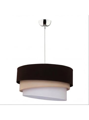 Licht-Erlebnisse Pendelleuchte Ø 45 x (T)120 cm in Silber BraunSilber Braun
