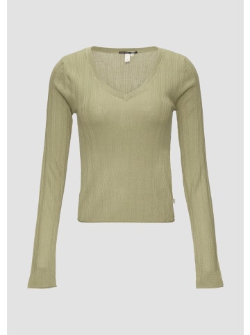 QS Strickpullover in 7282_helles olivgrün