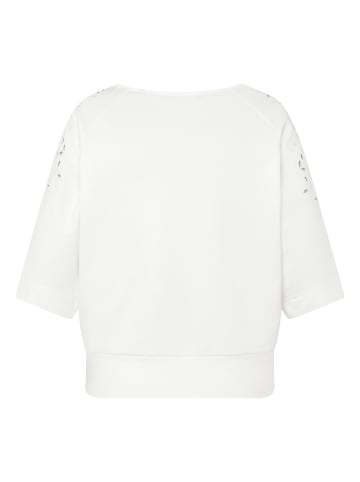 Zero  Sweatshirt mit Lochmuster in Patch Cream/Cream