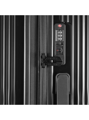 Pack Easy Flow 4 Rollen Trolley M 66 cm mit Dehnfalte in schwarz