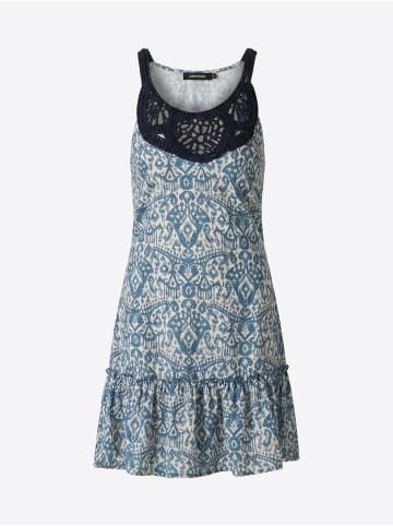 KOROSHI Bedrucktes flüssiges Kleid mit kurzen Trägern in bunt