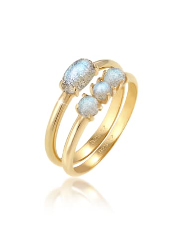 Elli Ring 925 Sterling Silber Ring Set in Gold