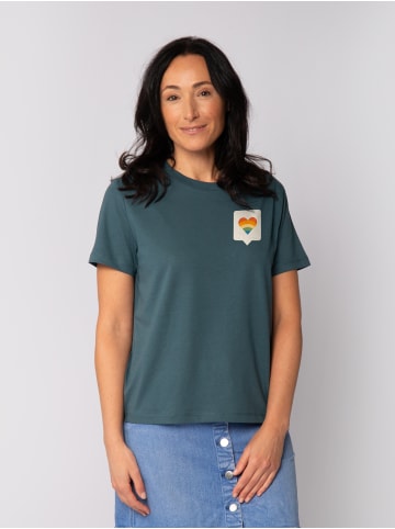 wat? Apparel T-Shirt Von Herzen in Petrol