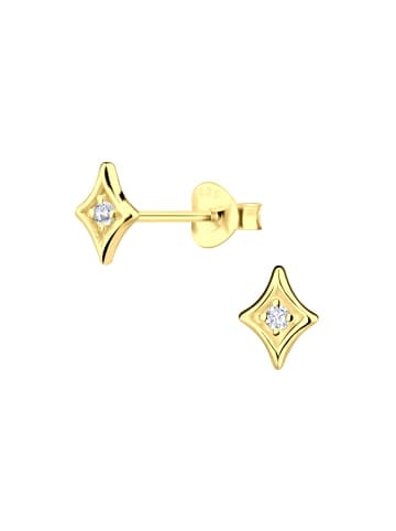 Alexander York Ohrringe, Ohrstecker DIAMANTFORM Zirkonia Gold aus 925 Sterling Silber, 2-tlg.