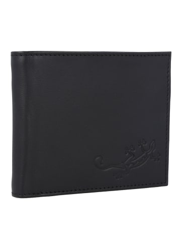 oxmox Leather Geldbörse RFID Schutz Leder 12 cm lizard