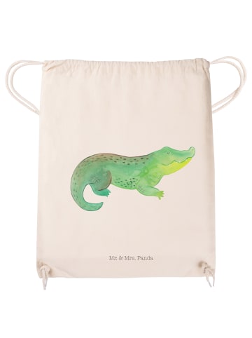 Mr. & Mrs. Panda gym tasche Krokodil ohne Spruch in Creme