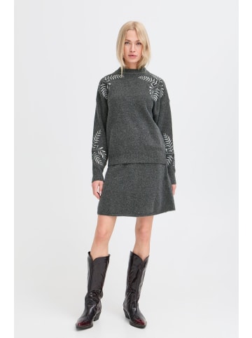 b. young Langarm BYMAGGE Loose fit in Dark Grey Melange