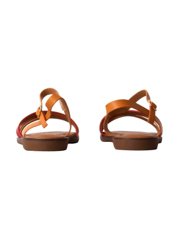 Poti Pati Flache Sandalen mit Riemchen Gelb