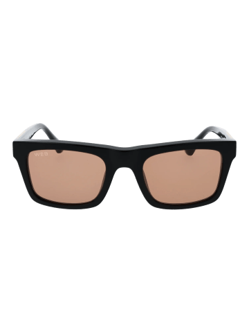 Web Herren Sonnenbrillen Quadrat Schwarz