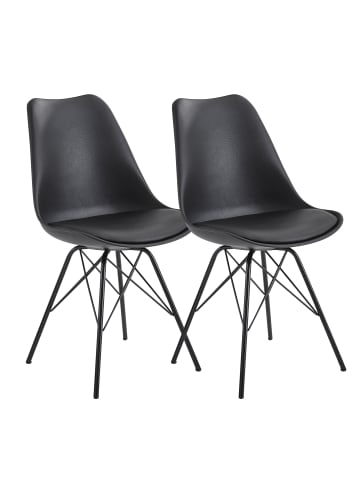KADIMA DESIGN Esszimmerstuhl 2er Set Küchenstuhl Kunststoff Skandinavisches