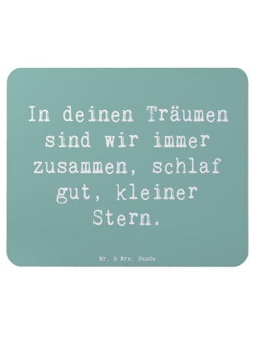 Mr. & Mrs. Panda Mouse Pad Spruch Alleine schlafen lernen mit Sp... in Meeresbrise