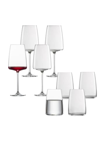8-tlg. Wein- und Wassergläser Vivid Senses in Transparent