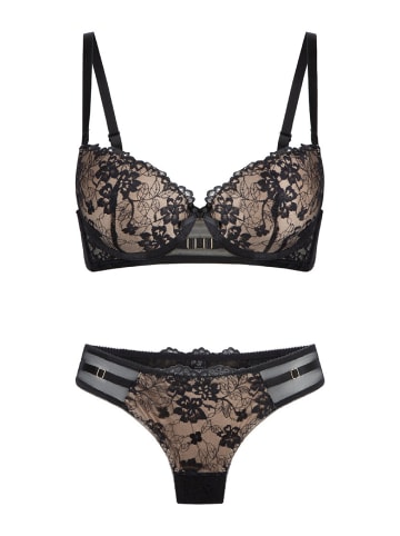 Linga Dore up BH set Push in Schwarz