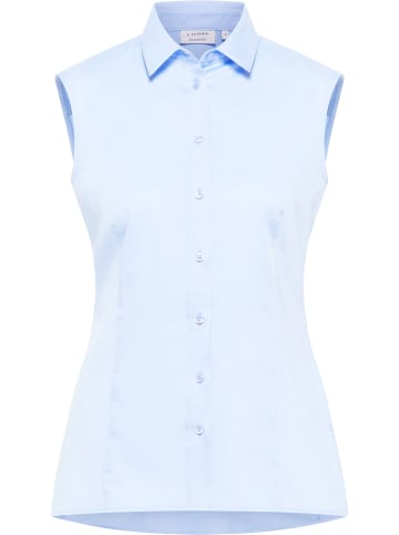 Eterna Ärmellose Satinbluse in Hellblau