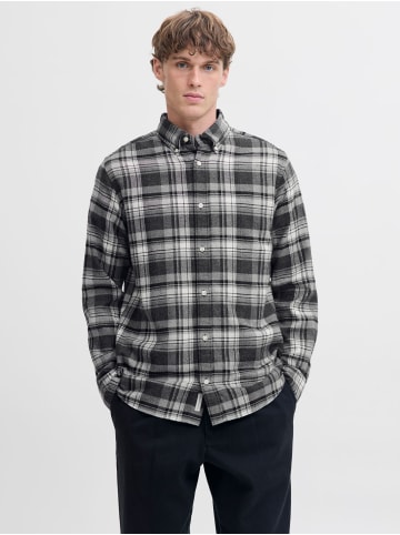 Jack & Jones Flanellhemd in Charcoal Gray