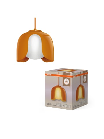 Osram Decor Corolle Pendelleuchte E27 Orange Metall Glas