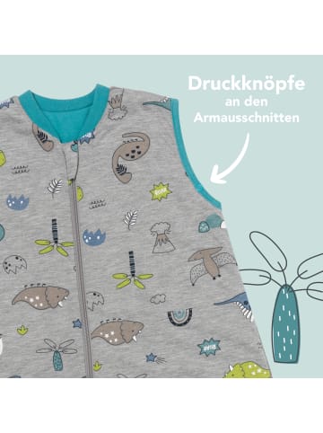 Schlummersack Schlafsack mit Füßen und umklappbaren Bündchen, 1.0 TOG in Anthrazit