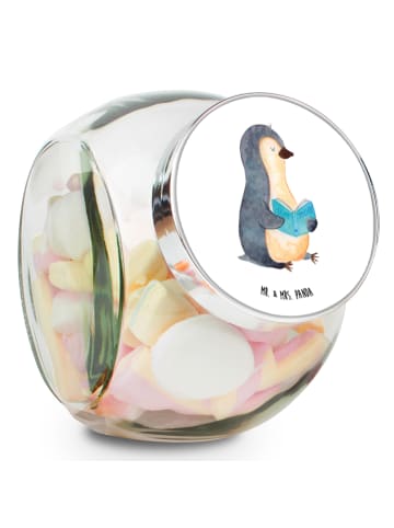 Mr. & Mrs. Panda Lebensmittelbehälter Pinguin Buch ohne Spruch in Weiß