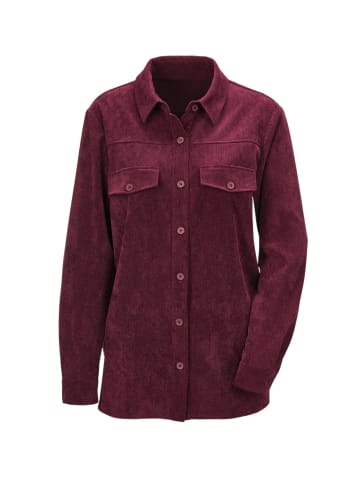 GOLDNER Kurzgröße:  Cordjacke Moderne Hemdjacke, trageangenehm in aubergine