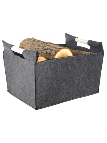 kobolo Kaminholzkorb LOGCARRYALL33 in Grau