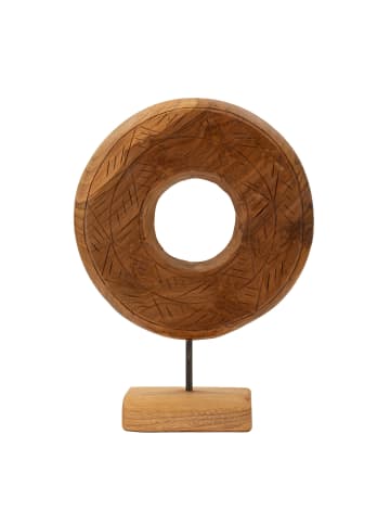 Mauro Ferretti Braune Holzskulptur, 28 x 10 x 38 cm