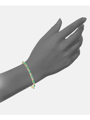 Diamant L'éternel Armband aus 375 Gelbgold mit Diamant mit Smaragd