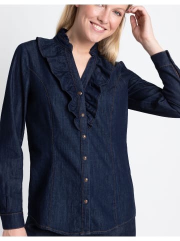 More & More Jeansbluse in dark blue denim