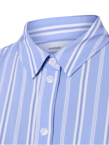 SAMSOE & SAMSOE Bluse Majan in hellblau weiß - 0005